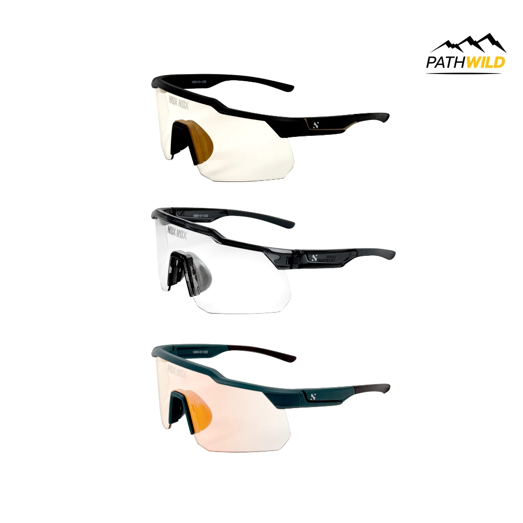 NOX NOX WIND XTREAM [ CLEAR ] Photochromic Lens แว่นตากันแดด พร้อมกล่องและถุงผ้า
