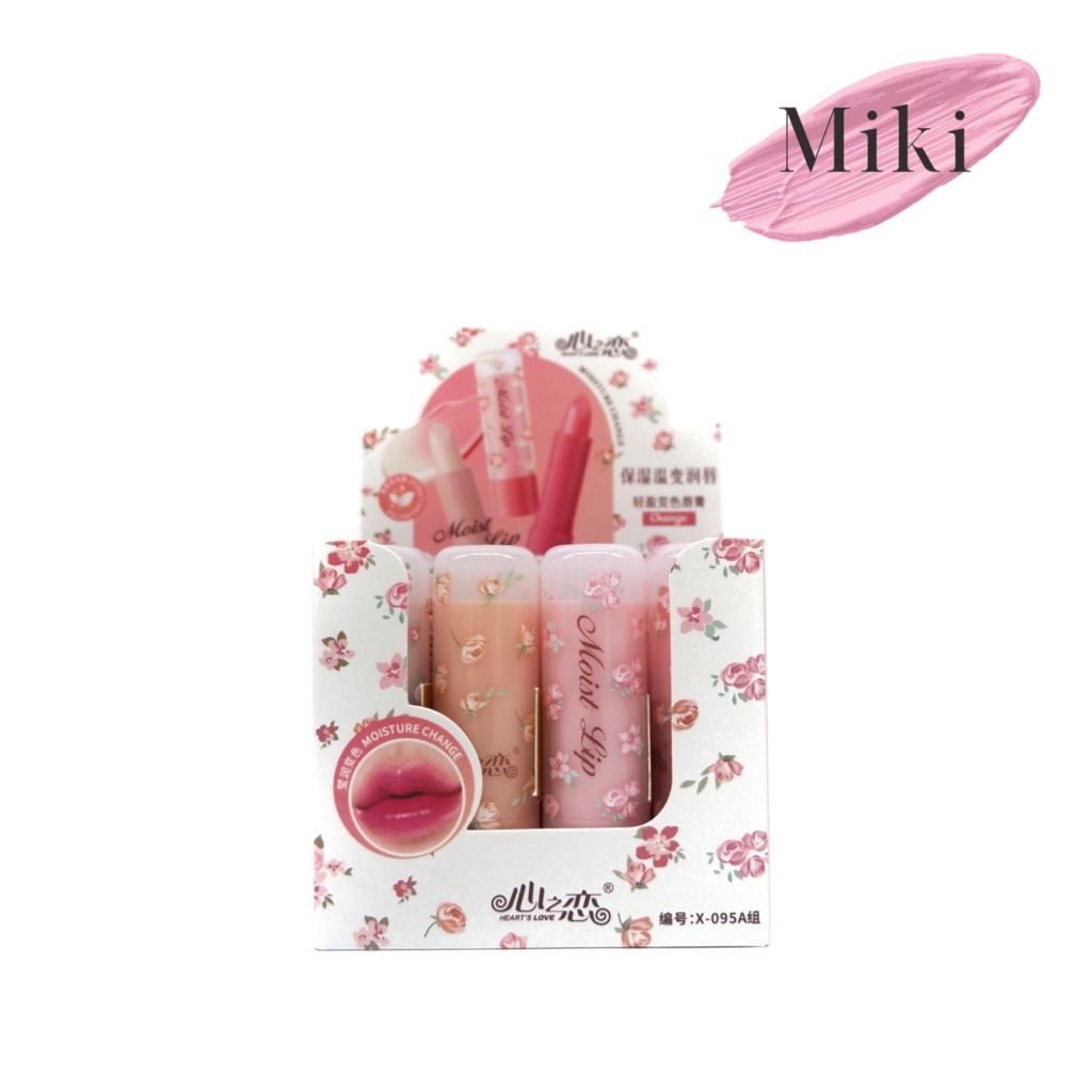 {12แท่ง} Heart Love Light Color Change Lip Balm ลิปบาล์มเปลี่ยนสี เนียนนุ่ม สีสันเป็นธรรมชาติ no.X095