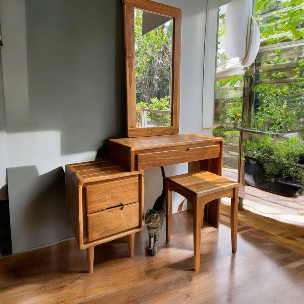 ส่งฟรี ✅ (S11) โต๊ะเครื่องแป้ง 3 ช่อง สินค้าโรงงาน ❌สายใต้ขอเพิ่มราคาค่าขนส่งนะคะ❌