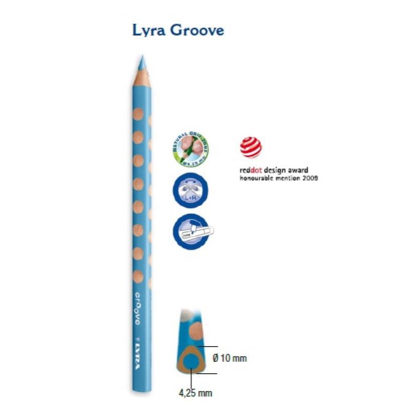 ดินสอสีไม้สามเหลี่ยม จัมโบ้ Groove แท่งยาว 5 สี ***ราคาพิเศษบรรุภัณฑ์มีตำหนิ *** - รูปที่ 2