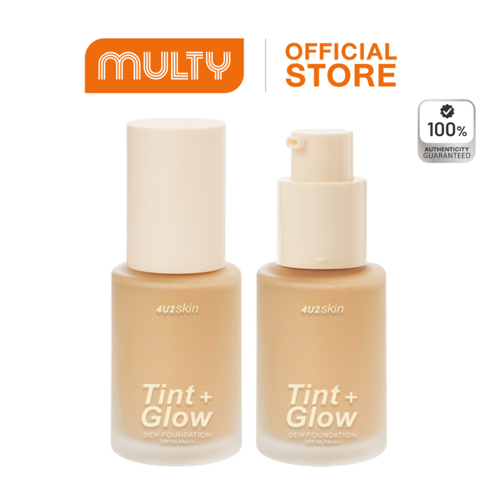 4U2 Skin Tint+Glow Dew Foundation Spf30 Pa+++ 30 ml.รองพื้นเนื้อฉ่ำโกลด์