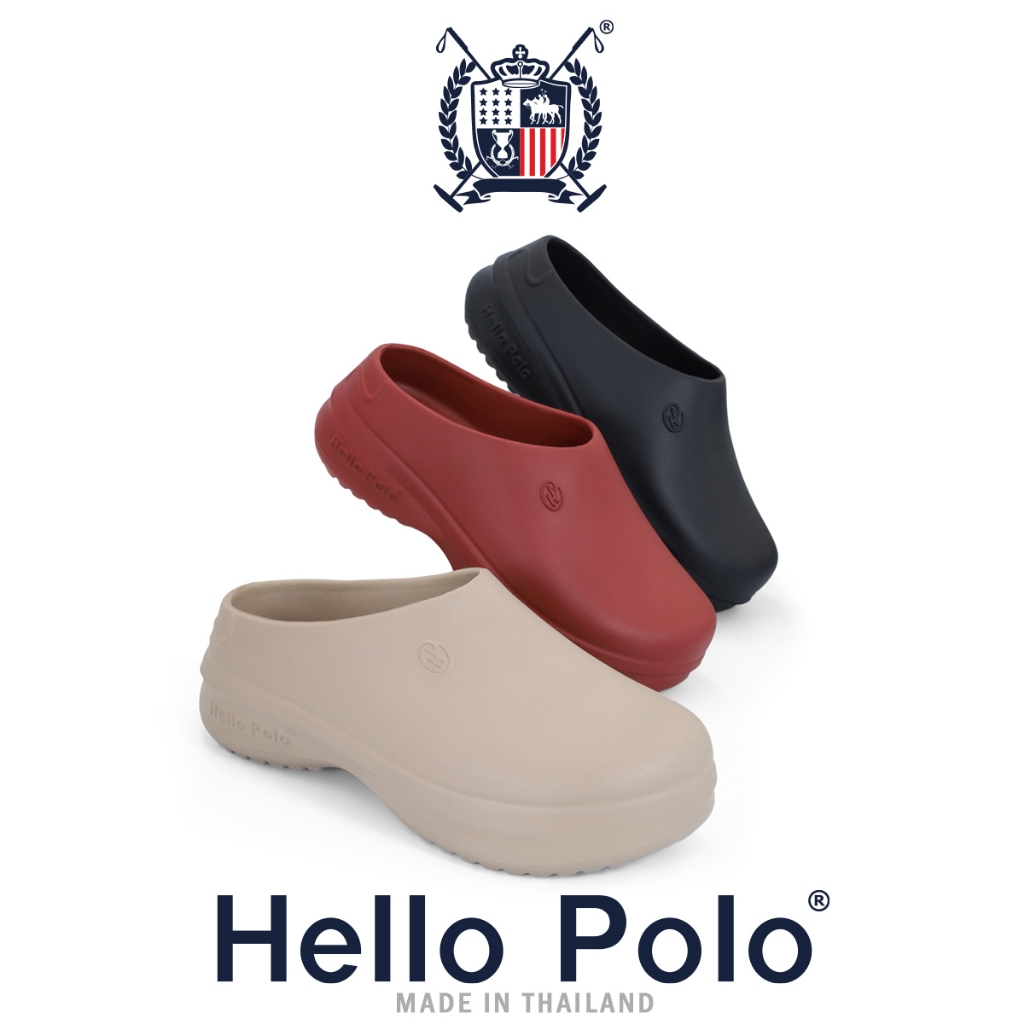 Hello Polo รองเท้าแตะ รองเท้า EVA คัทชู กันลื่นกันน้ำ แฟชั่นผู้หญิง รุ่น HP8009 