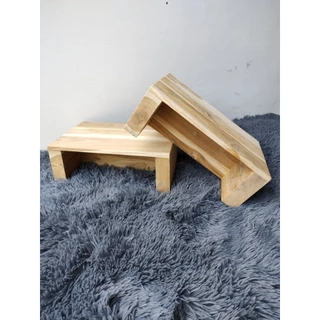 เก้าอี้ไม้สัก ไม้แท้100% ขนาด 25×33×11cm (รับ นน. ได้มากกว่า100โล)(ขาตัน)