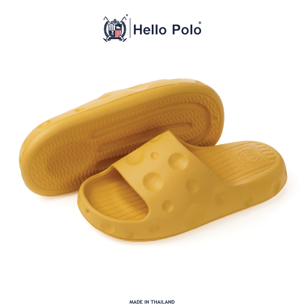 Hello Polo รุ่น HP8018 รองเท้าแตะรูปชีส รองเท้าอุ้งเท้าแมว สำหรับผู้หญิง ผู้ชาย แฟชั่น ปลายเท้าเปิด