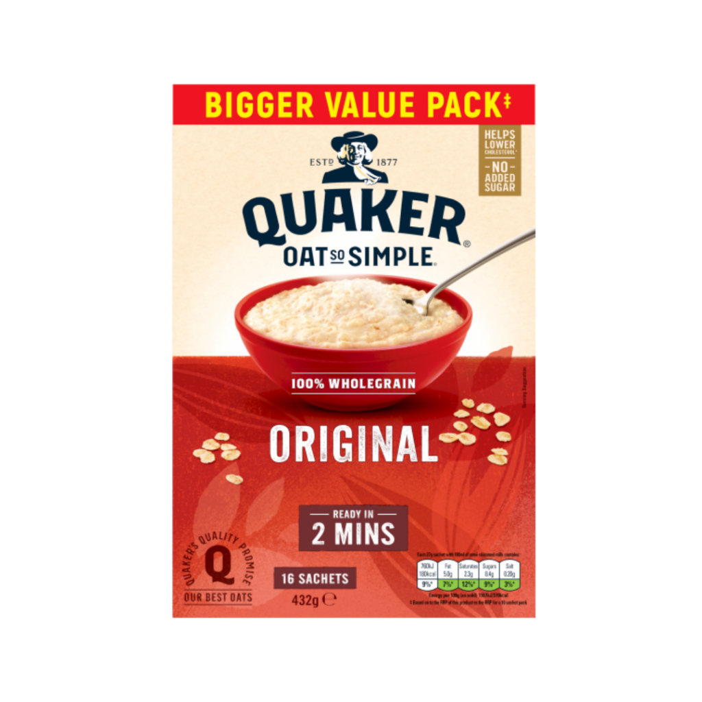 Quaker Original Oat So Simple Sachets 432g