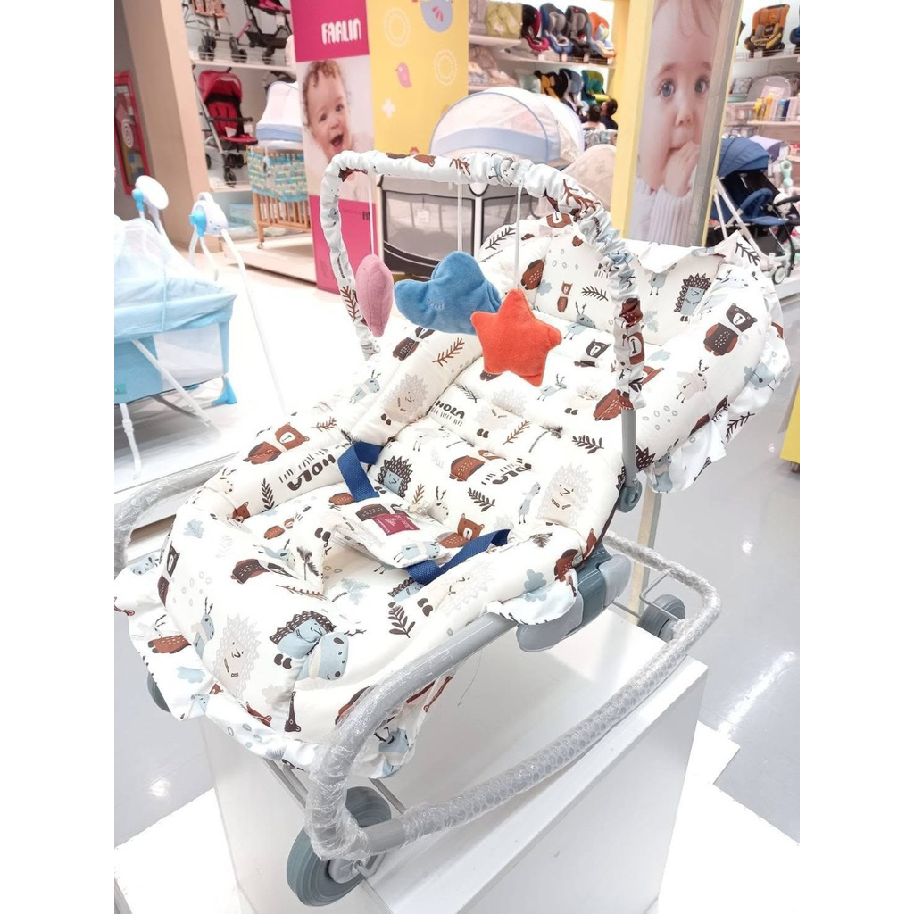 (ประกัน3ปี) CAMERA เปลโยก ลาย HOLA / Malmo พร้อมมุ้ง แรกเกิด-15กก. (C-MR58) - รูปที่ 7