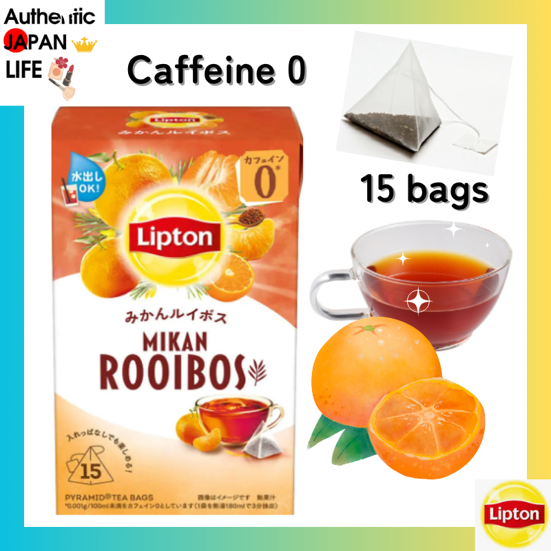 [ Lipton ] Mikan Rooibos Tea Bag 15 Bags [ Direct From Japan ] mandarin orange, Apple Rooibos Tea, c