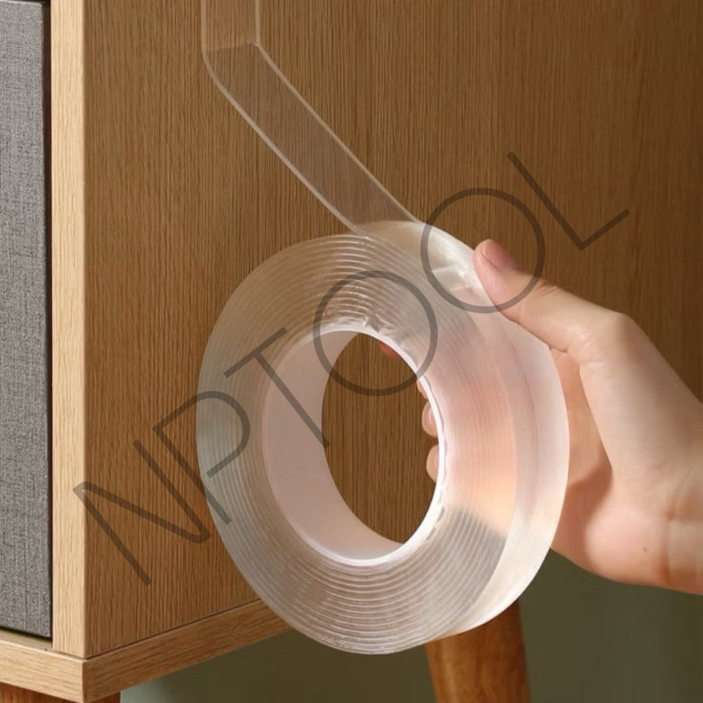 NP-98 เทปกาวใส  เทปกันน้ำ กาว 2 หน้า ติดแน่น ขนาด 3 cm.x1m.