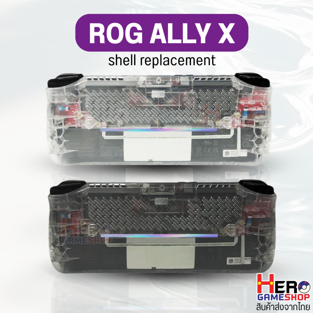 พร้อมส่งในไทย ฝาหลังใส ROG Ally X ✨ เห็นภายใน  วัสดุ PC คุณภาพสูง แถมฟรี! ชุดเครื่องมือถอด & ชุดปุ่มหลัง