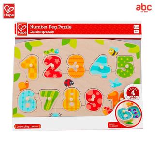 Hape ของเล่นไม้ ปริศนา ตัวเลข Number Peg Puzzle ของเล่น เด็ก เสริมพัฒนาการ สำหรับเด็ก 3 ปีขึ้นไป รูปที่ 3