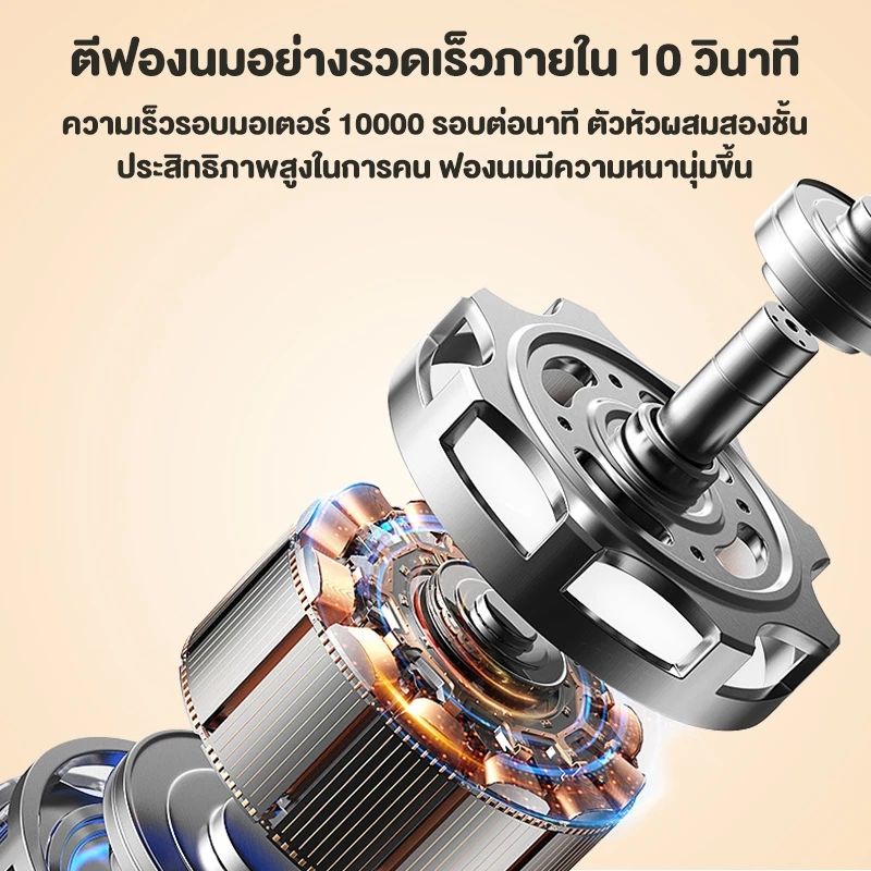 (ประกัน1ปี) Samono เครื่องตีฟองนม  ที่ตีฟองนมไร้สายขนาดเล็ก ชาร์จเเบตไทป์ซี แบบพกพา SW-MFB10 thumbnail 5