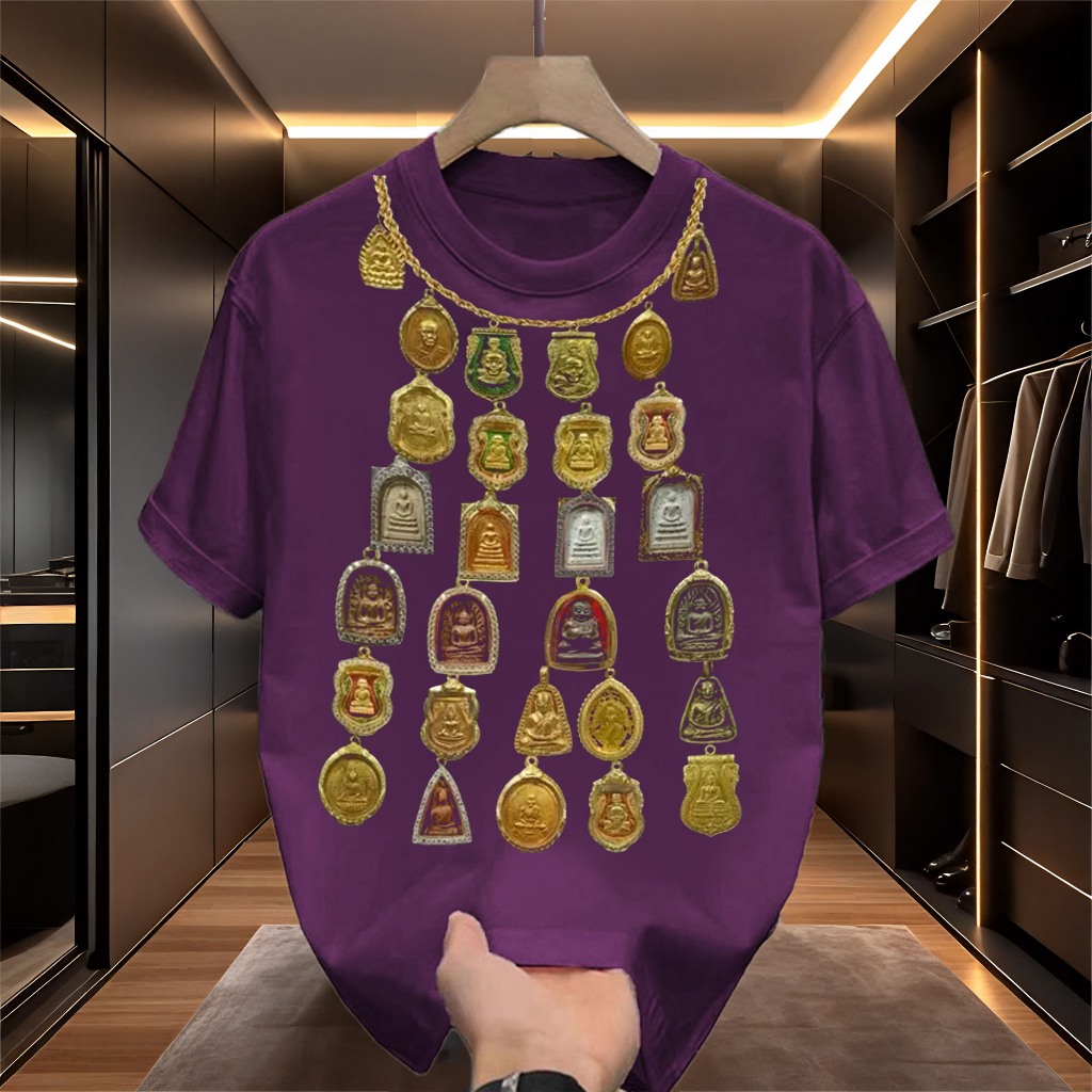 Basi เสื้อยืด Oversize คอตตอน100% เกรดพรีเมียม ไม่หดตัว – ลาย Amulet necklace ราคา ถูกที่สุด ดีลบีเคเค แกลเลอรีภาพที่ 6