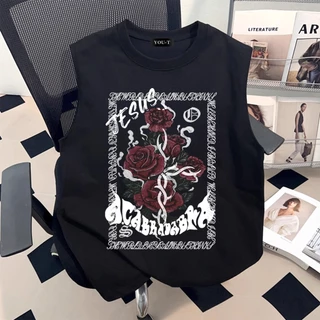 UT shop🕶️ เสื้อกล้าม แขนกุด oversize ผ้าฝ้าย100%💯 เสื้อแขนกุด"ROCKPLAND" เสื้อผ้าผช เหมาะกับใส่ออกกําลังกาย