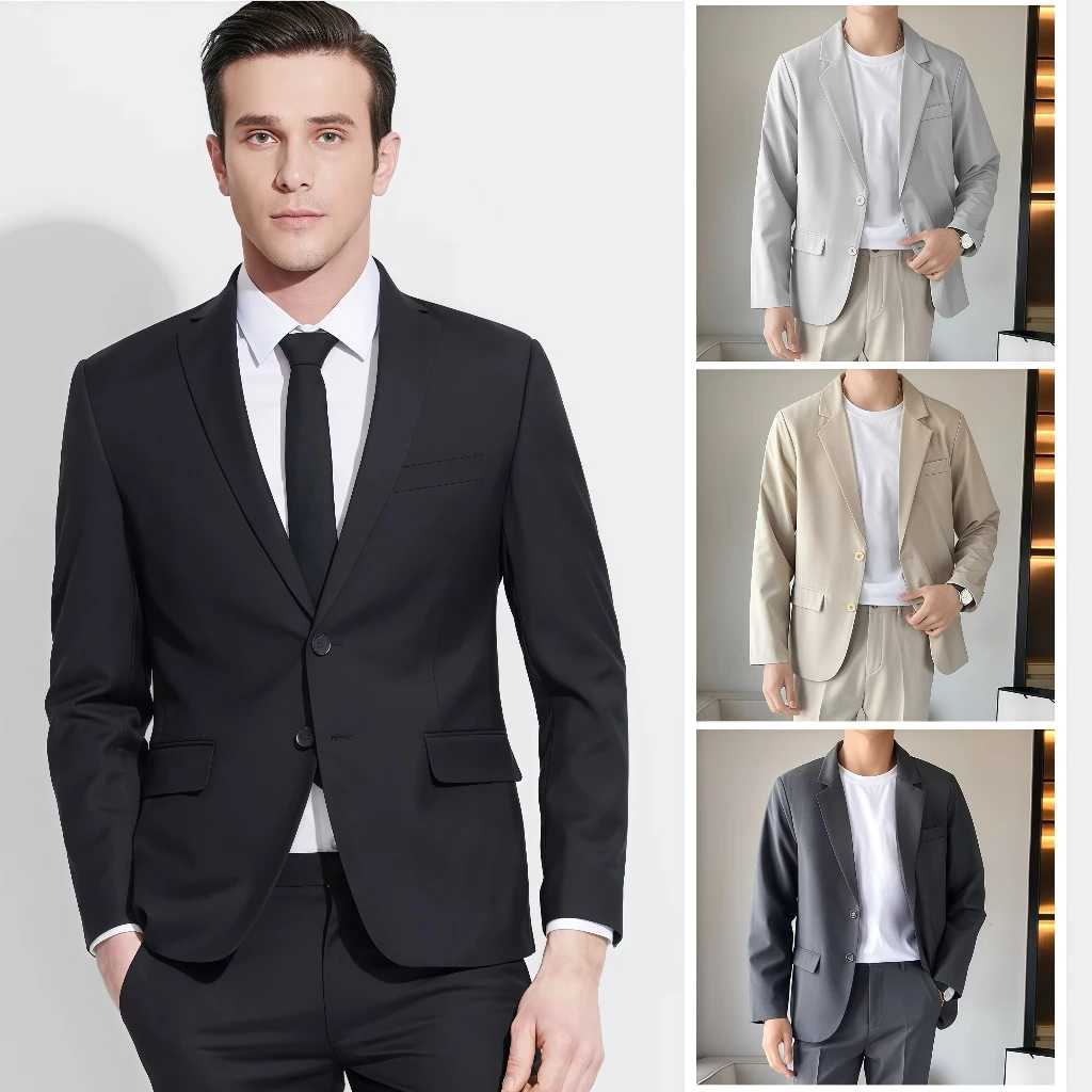 Blazer เสื้อเบลเซอร์ เสื้อสูทผู้ชาย เกรดพรีเมี่ยม ชุดไปงานแต่ง เสื้อเบลเซอร์ลำลองสำหรับธุรกิจ