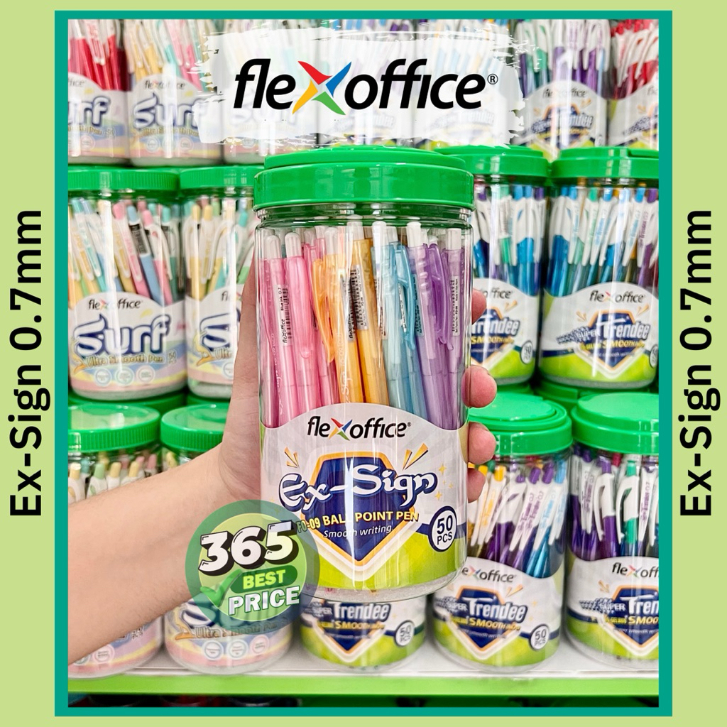 ปากกา Flexoffice 0.7mm (50ด้าม) Ex-Sign ราคา ถูกที่สุด ดีลบีเคเค รูปภาพหลัก