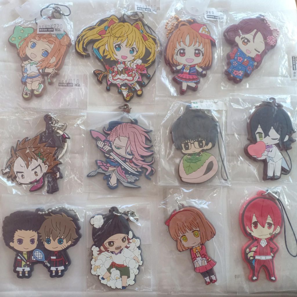 พวงกุญแจ แสตรปยาง ขบวนการเหมียวเหมียว Azur Lane สควิดเกมเล่นลุ้นตาย Villain Academia อะนิเมะ ญี่ปุ่น