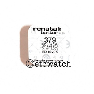 พร้อมส่ง> ถ่านกระดุม Renata SR521SW / 379 Swiss made 1 ก้อน