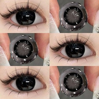 MIDROO คอนแทคเลนส์รายเดือนสีดำ  Grey/Black lens [-0.00~-6.00] กรองแสง UV ขนาดมินิ 14.5mm ✨ ใส่สบาย จัดส่ง COD