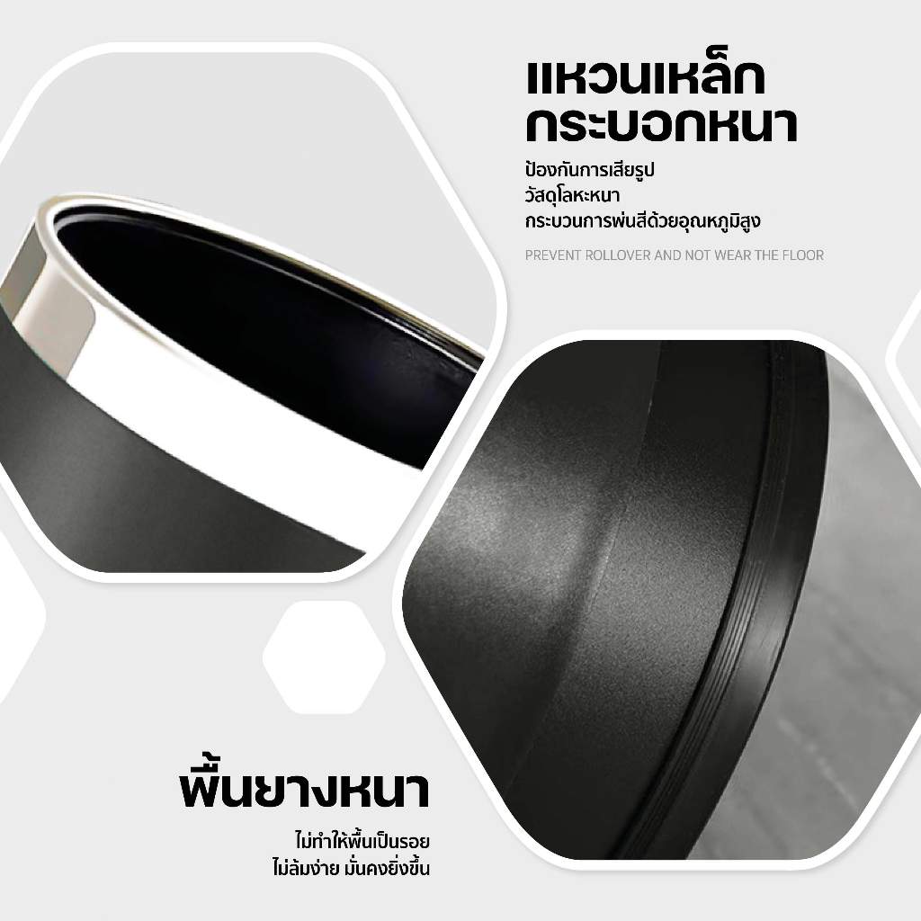 Nestbox ถังขยะในครัว ทรงกลม สีดำ 2 ชั้น ถังขยะมินิมอล ซ่อนถุง ถังขยะในห้องน้ำ ใช้ภายในบ้าน - รูปที่ 5