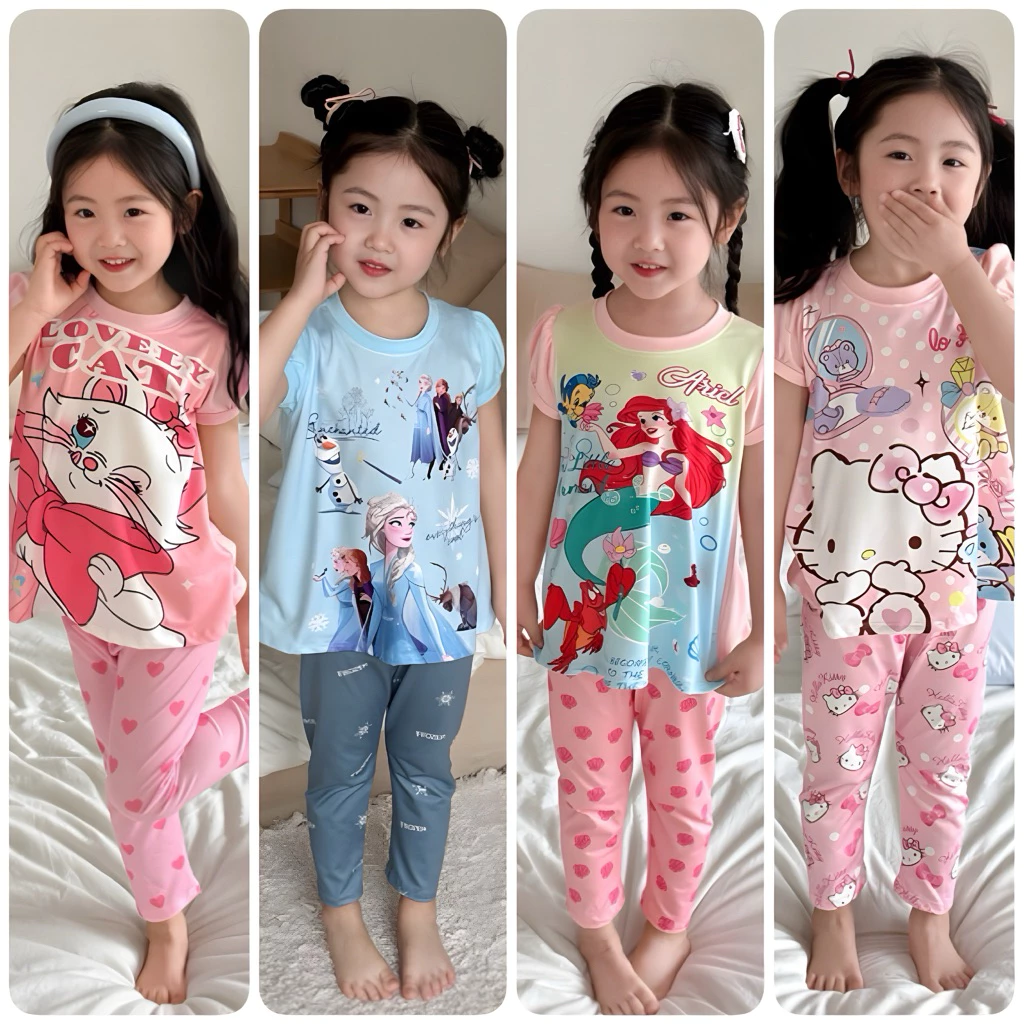 ชุดเซ็ตเด็กหญิง BB Kids แขนตุ๊กตา ผ้าคอตตอน thumbnail 4