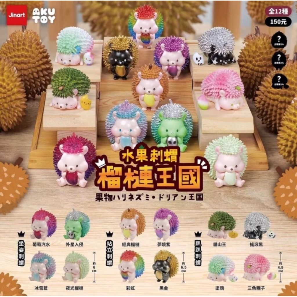 ⭐พร้อมส่ง⭐ Jinart - เม่นทูเรียน - Hedgehog Durian Kingdom (Art Toy/Designer Toy/Blind Box)