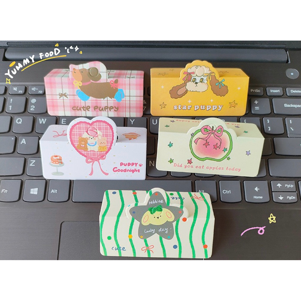 หัวกระดาษ ขนาด 6x8 Cm. (100แผ่น) ลายกาตูนน่ารัก สีสันสดใส พร้อมส่งจาก กทม.