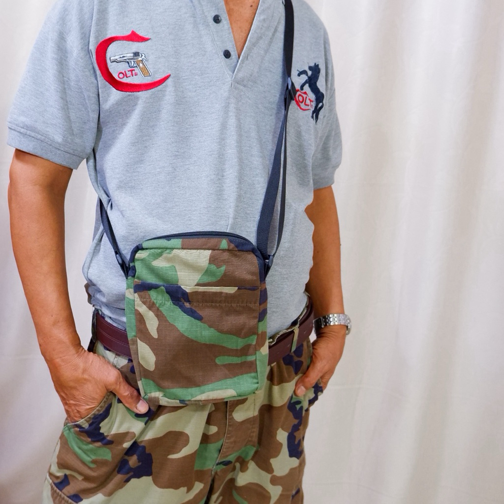 กระเป๋าผ้าทหาร ตัดเย็บจากกางเกงUs ทรงสวย ใส่ของได้เยอะ ใส่แล้วเท่