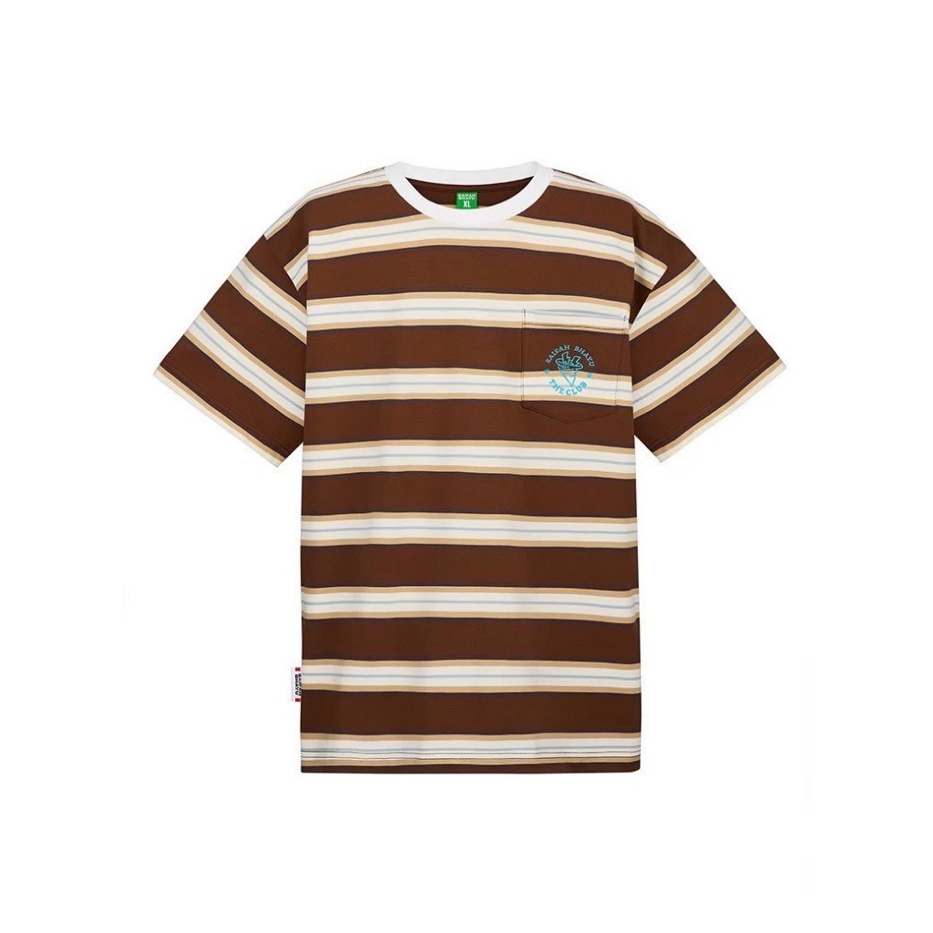 (DROP 5) BOLD STRIPED JERSEY T-SHIRT – BROWN (ADULTS)