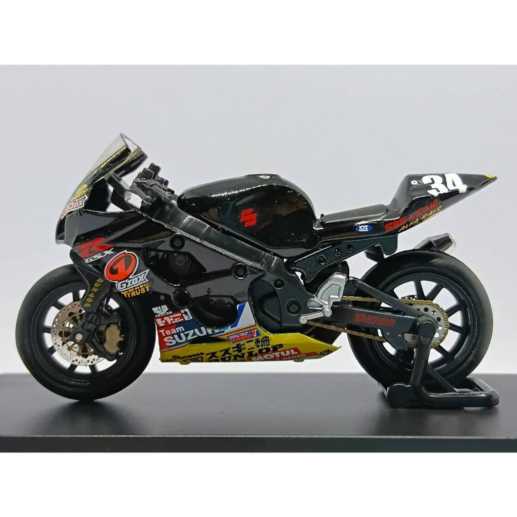 โมเดลรถมอเตอร์ไซด์ Kyosho Suzuki GSX-R1000 GZOX No.34 Suzuka 8 Hours 2005 Scale 1:32 NEW IN Packed.