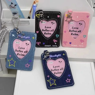 พร้อมส่งจากไทย!!! เคสการ์ด เฟรมการ์ด พวงกุญแจใส่รูปผ้ายีนส์ พวงกุญแจยีนส์ งานน่ารัก Y2K สุด *ไม่มีบริการปริ้นรูปค่ะ