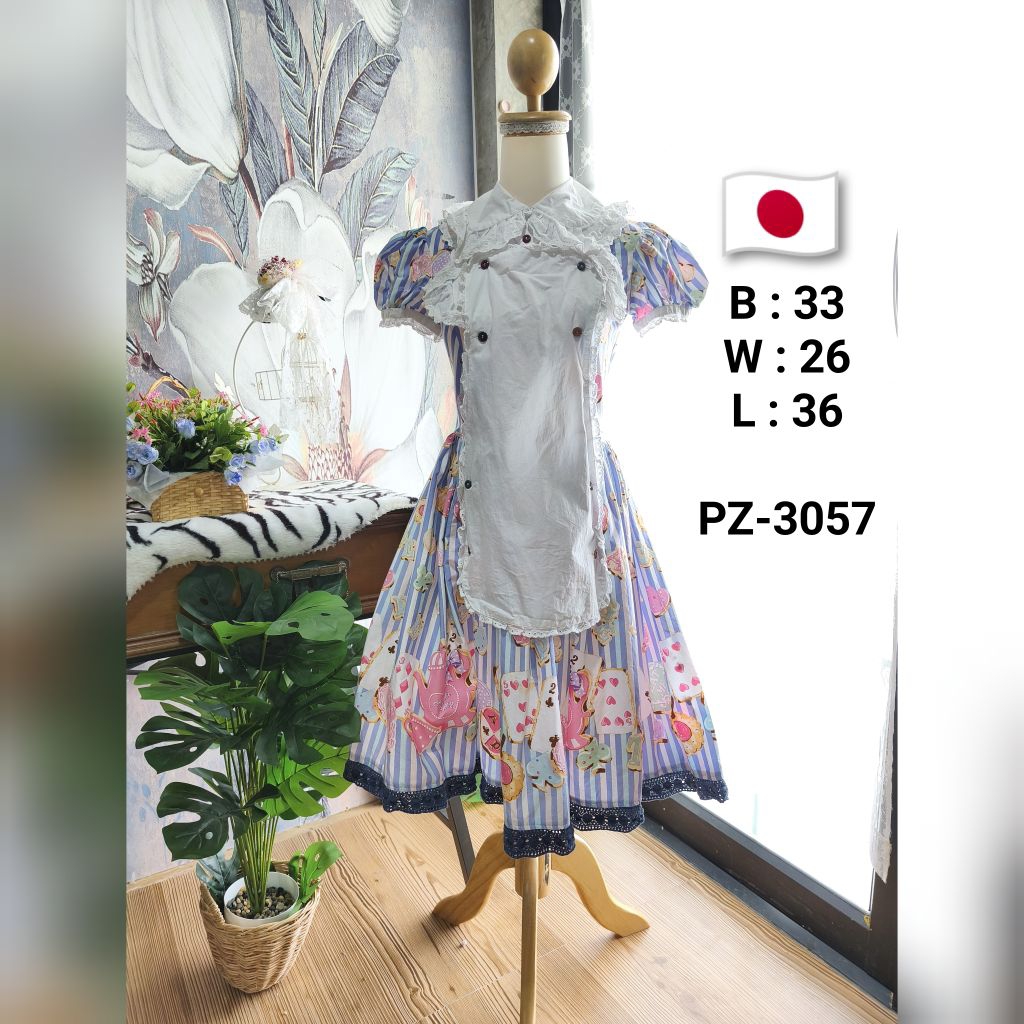 PZ-3057 Lolita dress Japan brand ลายไพ่สีหวานน่ารัก