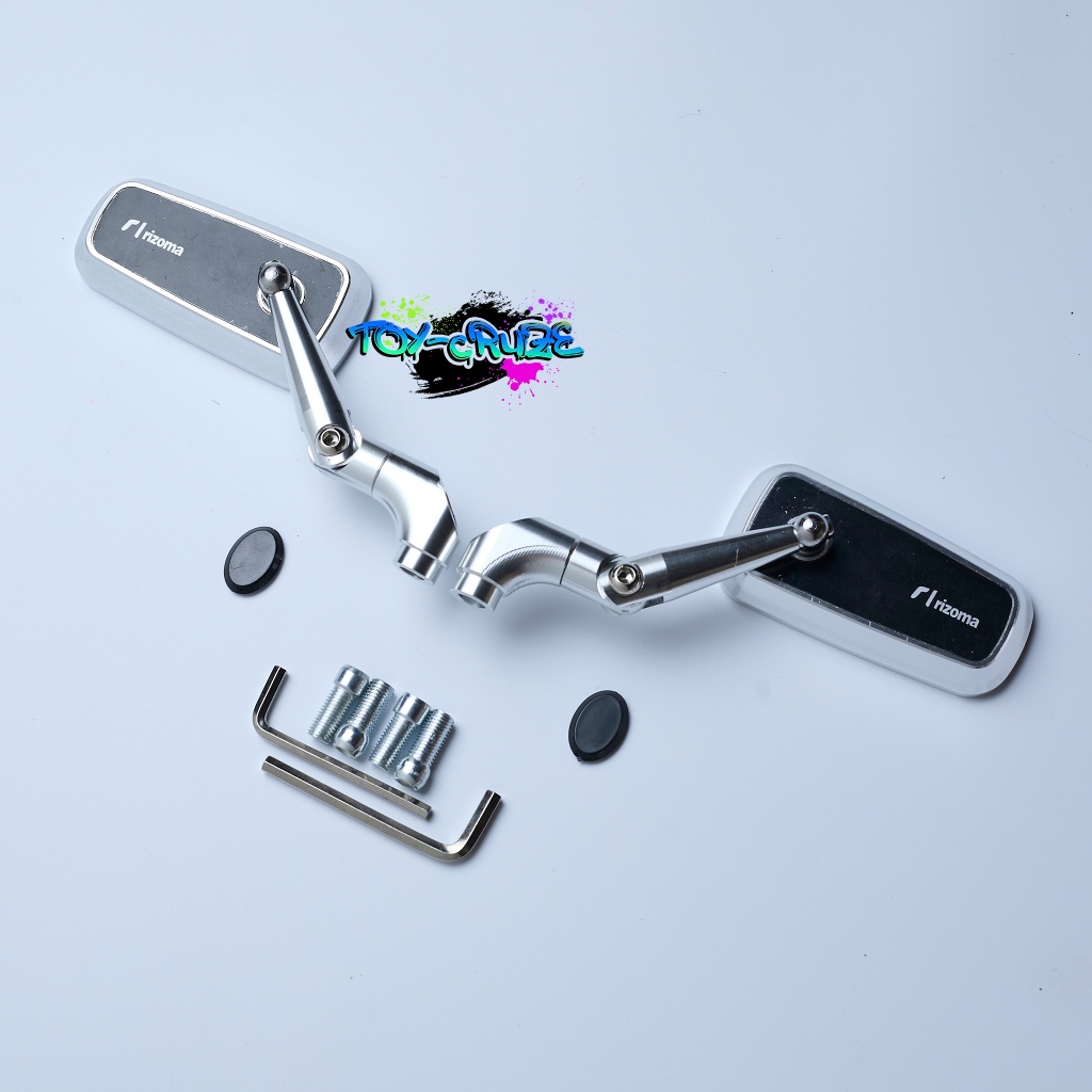 สินค้า 🔥พร้อมส่ง🔥 กระจก Rizoma Rzm ทรงเหลี่ยมTONY ขากลาง งาน CNC ดีไซน์สปอร์ต ใส่ได้ทุกรุ่น - รูปที่ 3