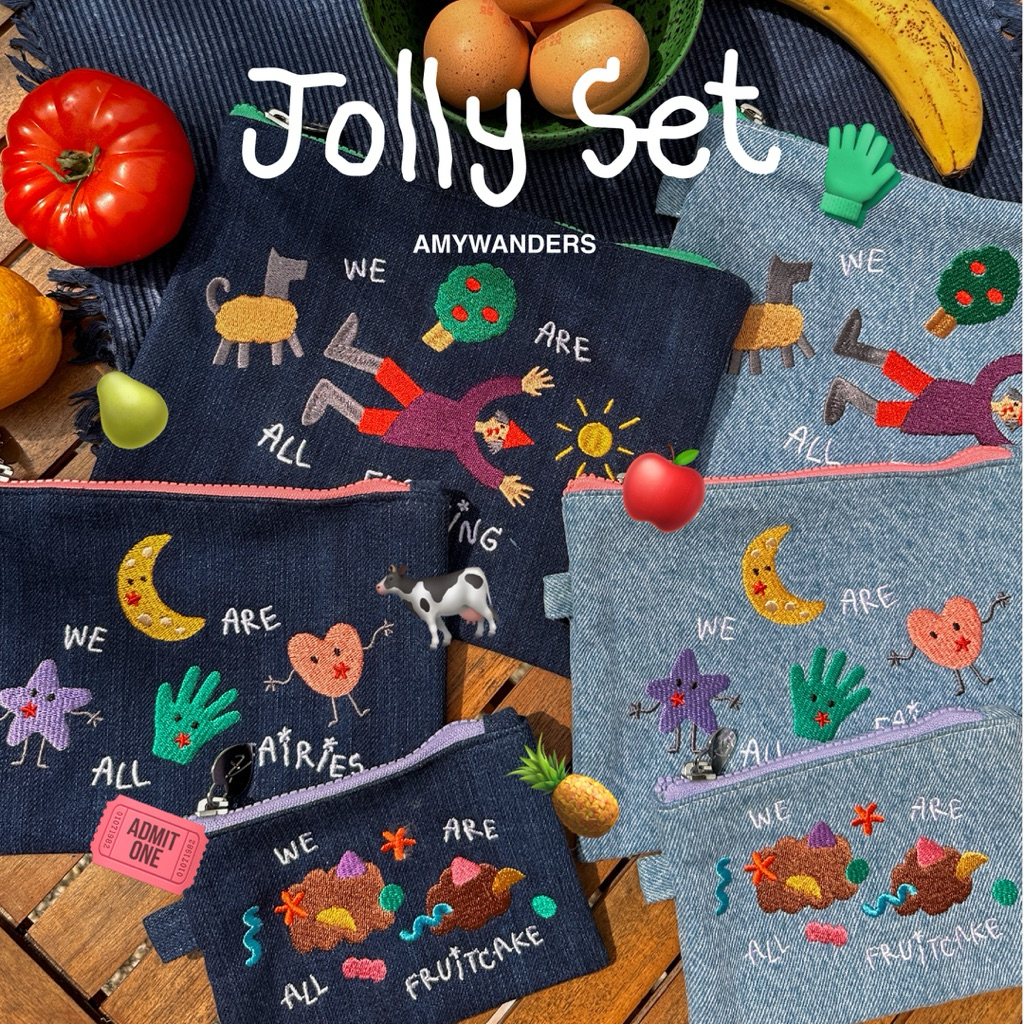 Amywanders 🍎Jolly Set🧤 กระเป๋าใส่ของจุกจิกสุดคิ้วท์