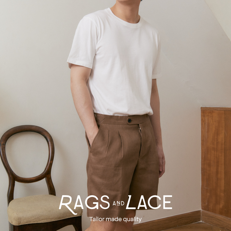 Rags and Lace [Shorts] กางเกงขาสั้น signature ผ้า Linen 3 สี Beige, Mocha, Tangerine
