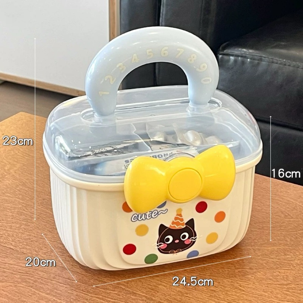 SALEกล่องเครื่องประดับโดปามี กล่องเครื่องประดับน่ารัก มี2ชั้น  กล่องเครื่องประดับกิ๊บติดผม🇹🇭ส่งจากไทย - รูปที่ 4