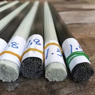 ซี่กรงนก ซี่เรซิน 1.5- 4.0 มิล (1มัด100ซี่) ยาว50cm ซี่ไฟเบอร ซี่ดำ/ขาว ราคาถูก