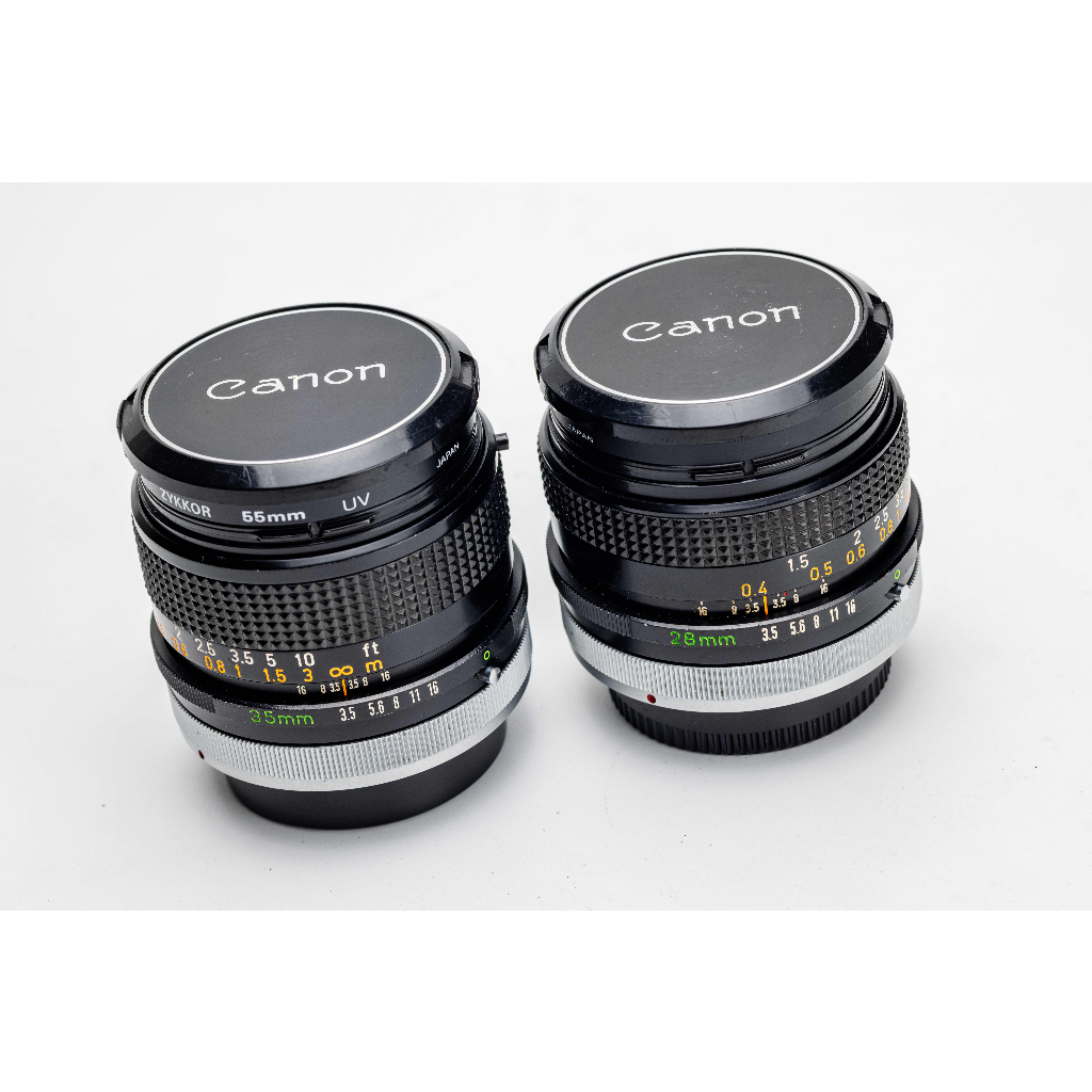 Canon FD 28mm 1:3.5 S.C. , Canon FD 35 mm 1:3.5 S.C.ยกคู่