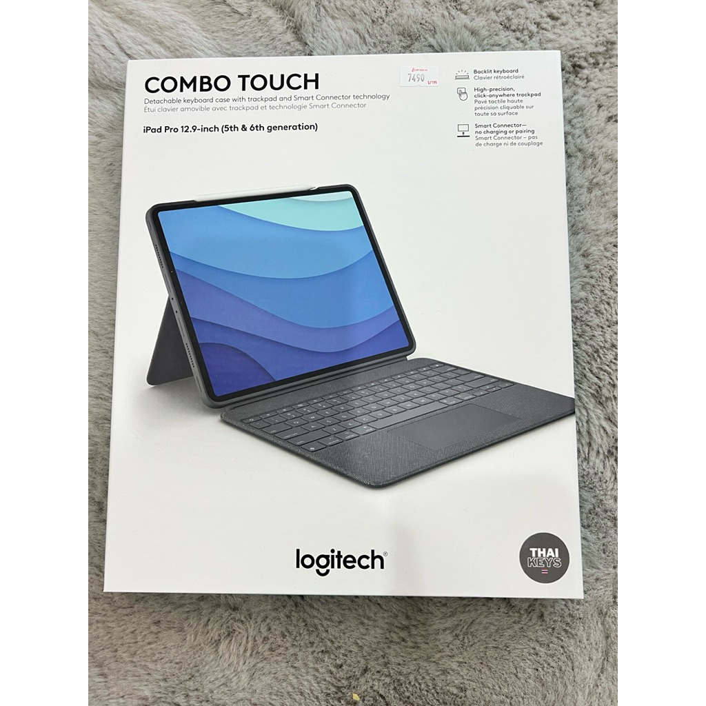 Logitech iPad Pro 12.9 Case with Keyboard Combo Touch - Gray