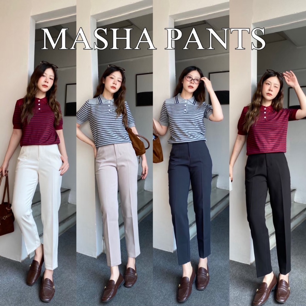 Masha Pants กางเกงขายาวทรงกระบอกเล็ก