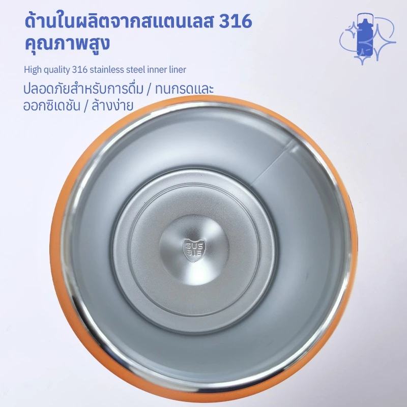 กระติกน้ำ เก็บอุณหภูมิ เก็บความเย็น ขนาด2800/4000ML แก้วอุณหภูมิความร้อน เย็นขนาดใหญ่ สแตนเลส304 พร้อมหูหิ้ว+หลอด ขวดน้ำ thumbnail 4