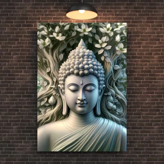 กรอบลอยไวนิล รูปพระพุทธเจ้า ตกแต่งบ้านและห้องพระ