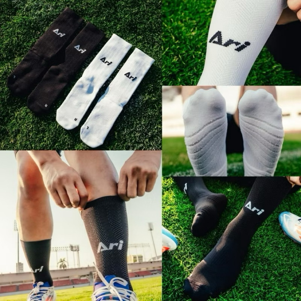 ถุงเท้าฟุตบอลครึ่งแข้ง ARI LIGHTWEIGHT CREW SOCKS ของแท้