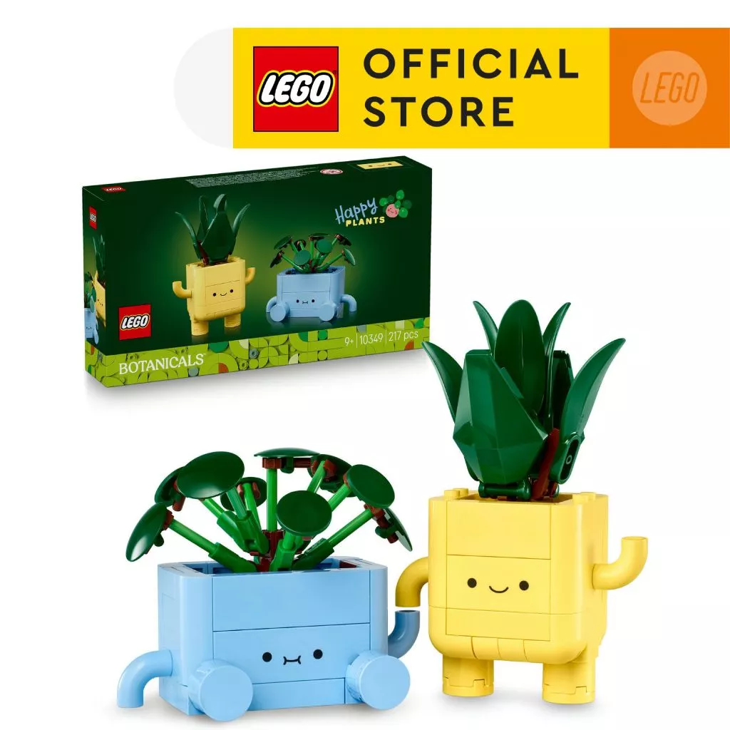 LEGO Botanicals 10349 Happy Plants (217pcs.), Building Blocks, Kids Toy
