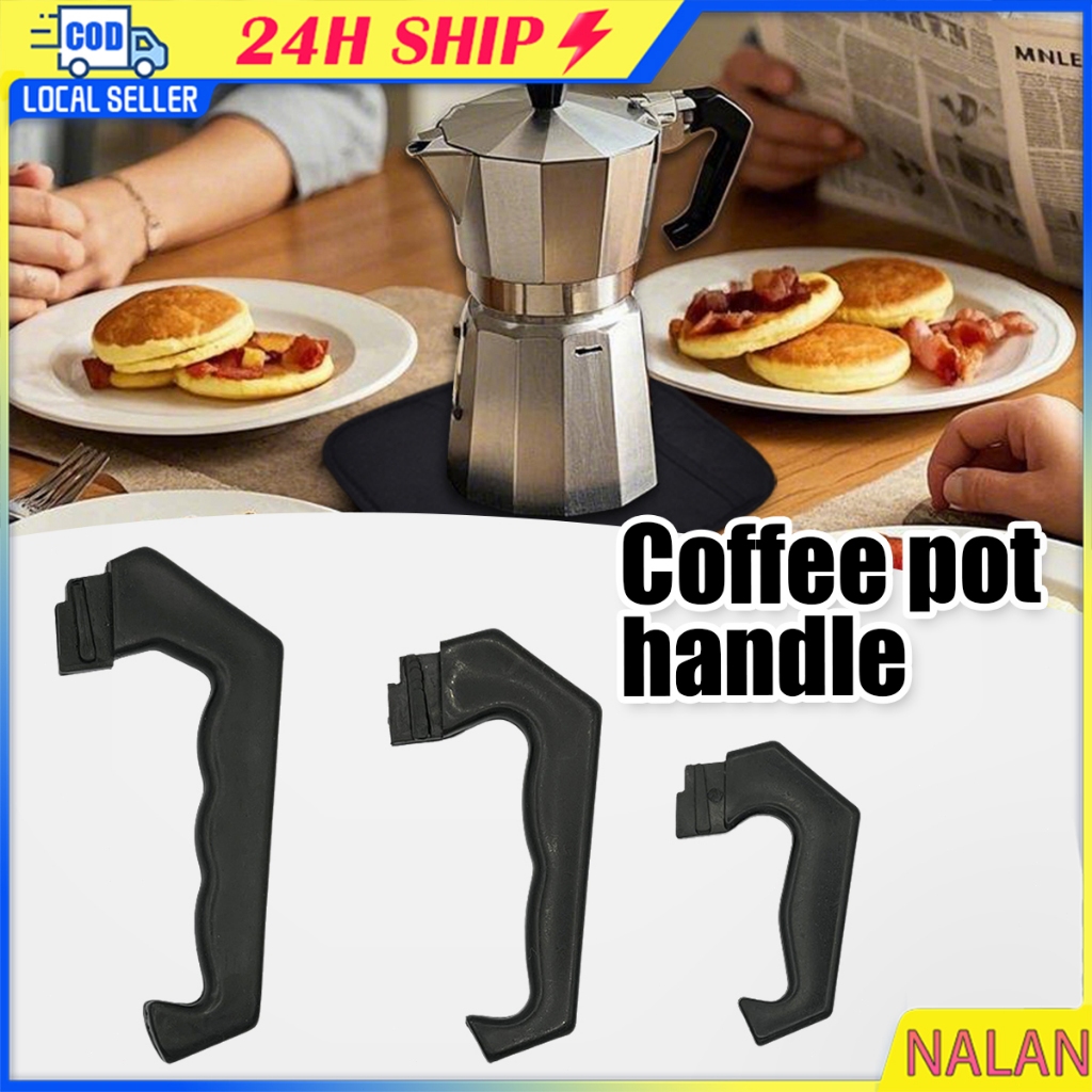 ร้านอยู่กทม.ด้ามจับ moka pot atom 3 cup อะไหล่ด้ามจับหม้อต้มกาแฟ พลาสติกสีดำ หูจับmoka pot