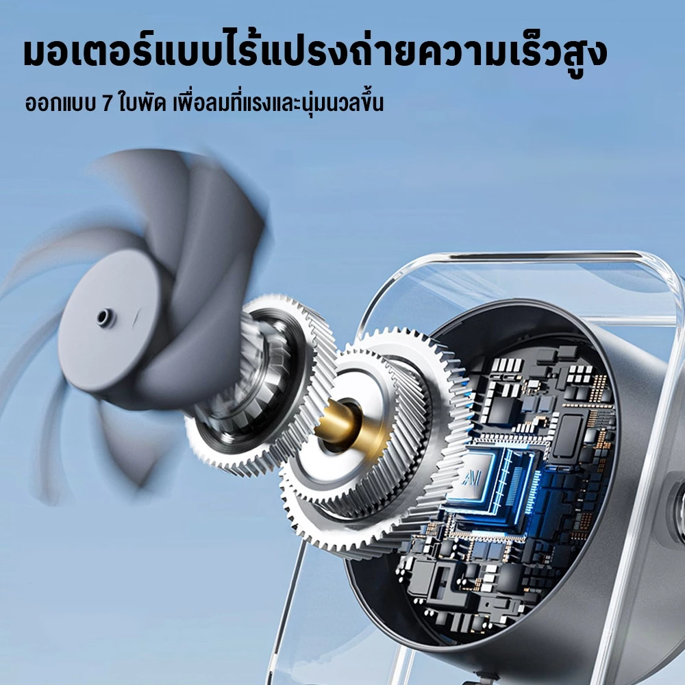KENTO LITE พัดลมตั้งโต๊ะ ความเร็วสูง ทํางานเงียบ ปรับความเร็วลมผ่านหน้าจอสัมผัสได้ 6 ระดับ ใช้ได้8ชม thumbnail 3