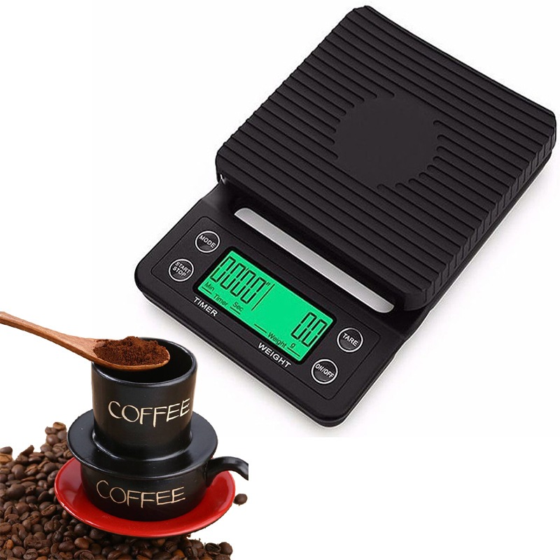 ส่งทันที❤️‍🔥เครื่องชั่งกาแฟ เครื่องชั่งดิจิตอล 5kg/0.1g Coffee Scale แถมฟรีแผ่นซิลิโคนกันลื่น