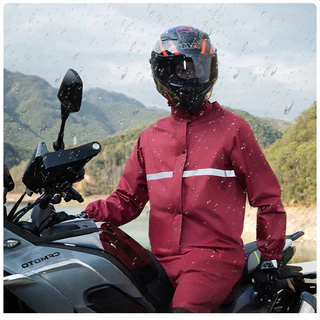 ชุดกันฝน เสื้อกันฝนมอเตอร์ไซค์ เสื้อกันฝนได้ครบเซ็ต เสื้อ+กางเกง Waterproof Rain Suit เสื้อกันฝนแบบพกพาผู้ใหญ