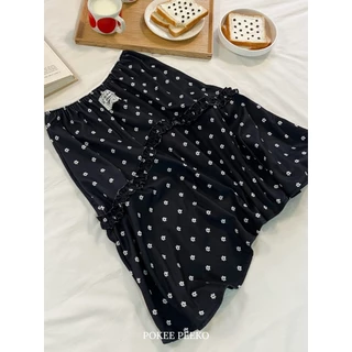 POKEE RIN SKIRT กระโปรงลายจุดดอกไม้