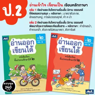 เตรียมสอบ ป.2 ติวเช้ม+แบบฝึกหัด 4วิชาหลัก คณิตศาสตร์ ภาษาอังกฤษ ภาษาไทย สรุปเนื้อหา+แบบฝึกทบทวน