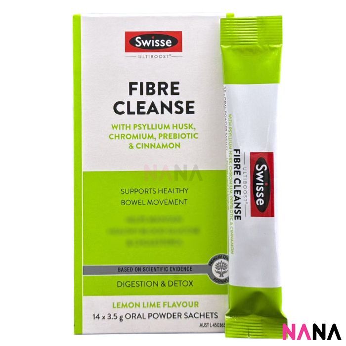 Swisse Ultiboost Fibre Cleanse Powder Sticks 14 x 3.5g (EXP:02 2027)